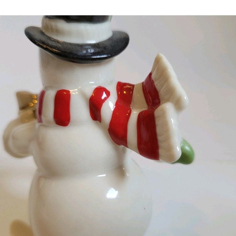 Lenox Christmas Ornament Snowman on Skis Present Porcelain - Picture 10 of 11